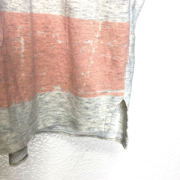 Free People Pink Striped V-neck Top - Picture 4 of 5